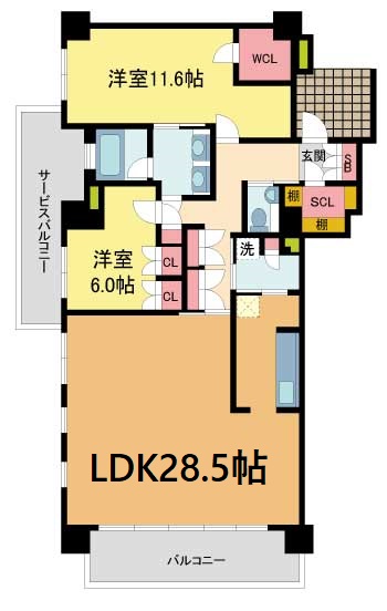 ブランズ芦屋翠ヶ丘の間取り