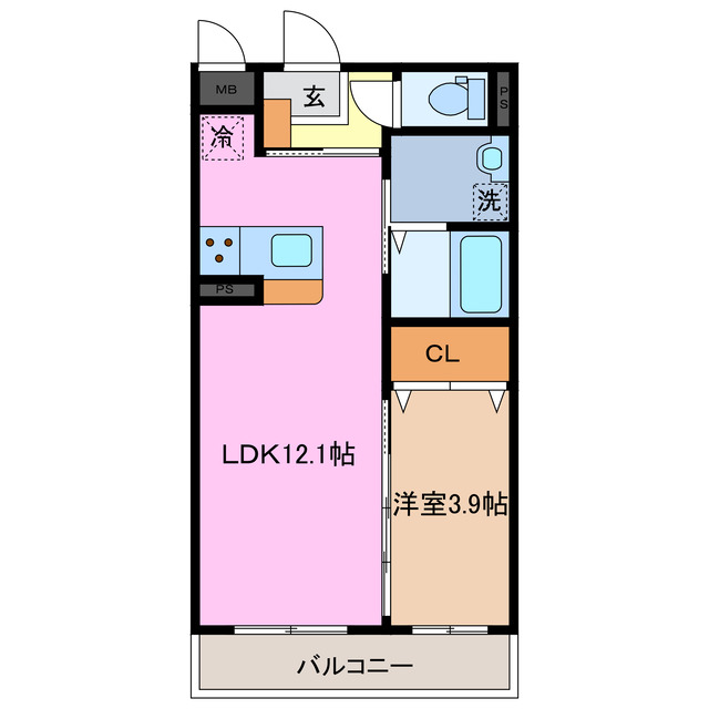 津市藤方のマンションの間取り