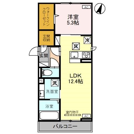 (仮)D-ROOM新和4丁目の間取り