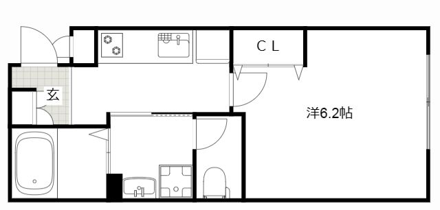 姫路市御国野町御着のアパートの間取り