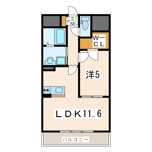 熊本市中央区菅原町のマンションの間取り