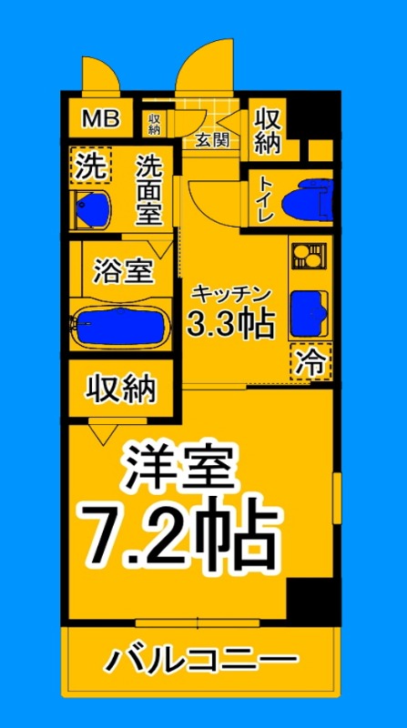 堺市北区東浅香山町のマンションの間取り