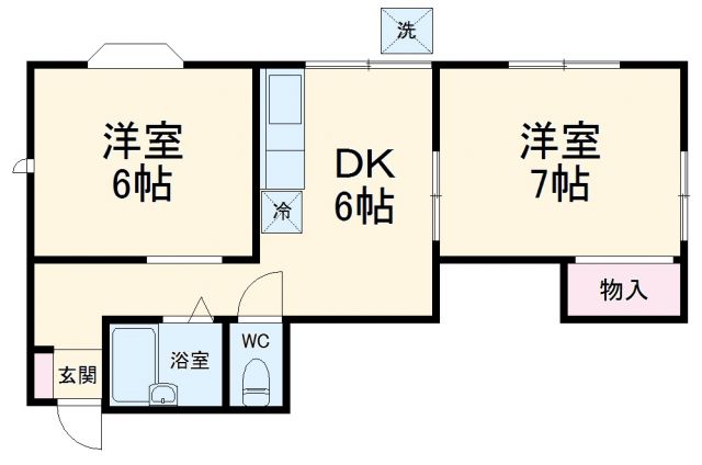 川崎市多摩区登戸新町のマンションの間取り