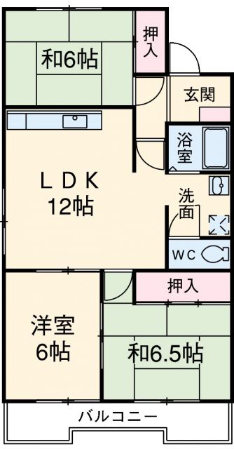 大府市若草町のマンションの間取り