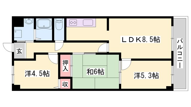 ハピネス見野の間取り