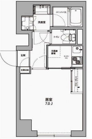 港区東麻布のマンションの間取り