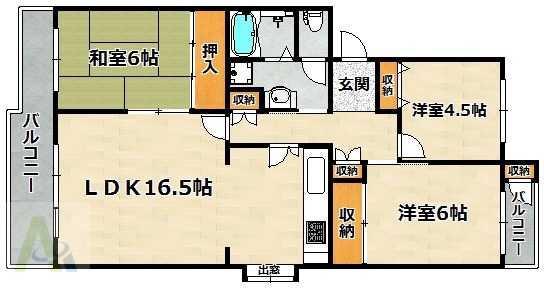 鈴蘭泉台第一住宅３号棟の間取り