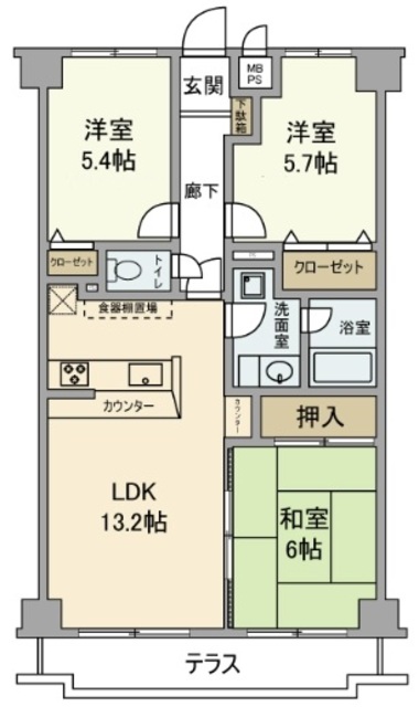 ホーユウパレス越谷の間取り