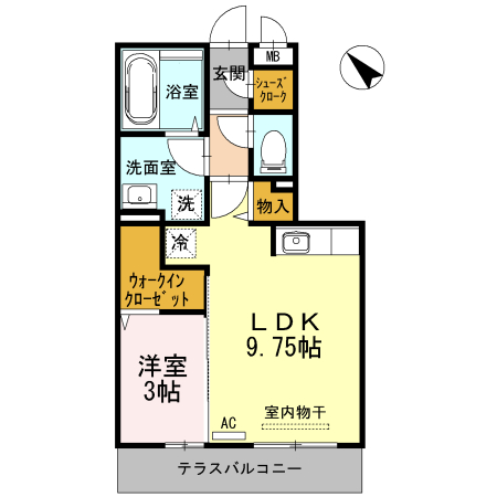 D-room五福の間取り