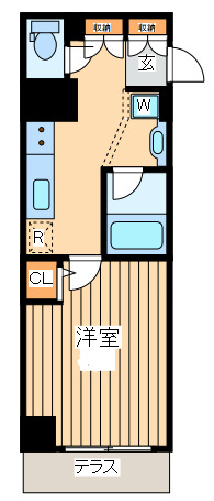 横浜市神奈川区新町のマンションの間取り