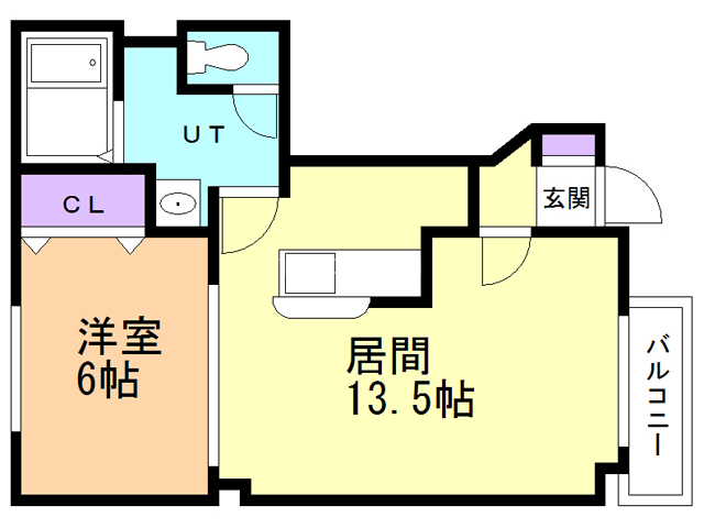 函館市昭和のアパートの間取り