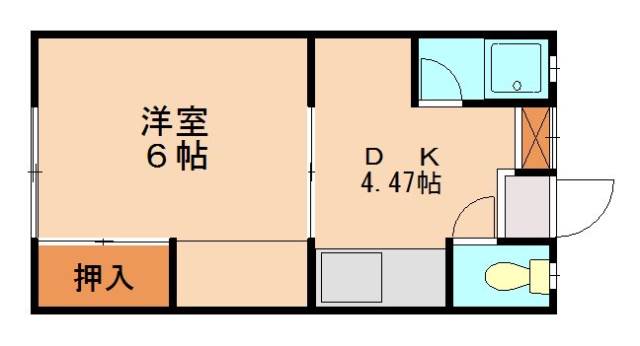 福岡市東区下原のアパートの間取り