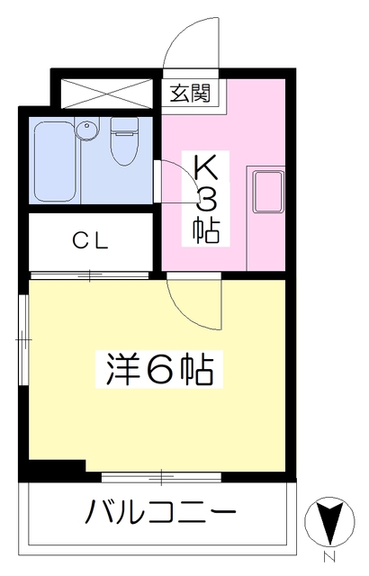 松山市道後樋又のアパートの間取り