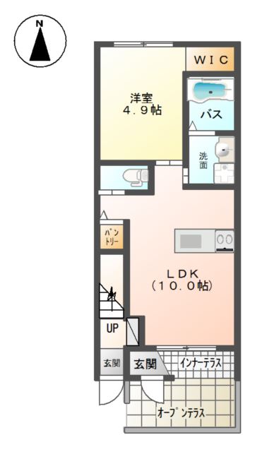 平塚市横内のアパートの間取り