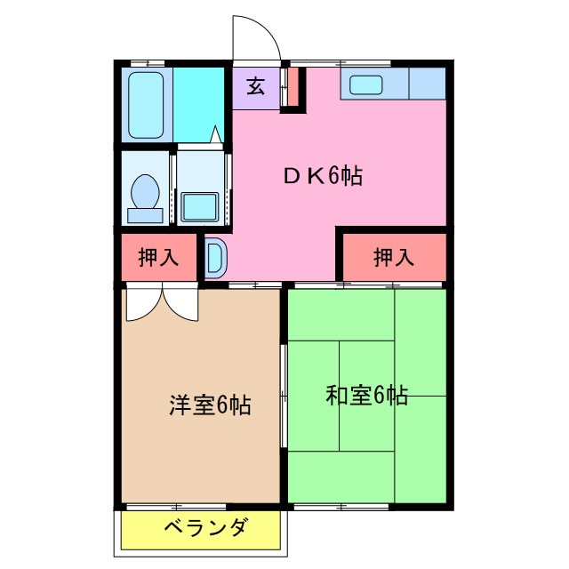 シルクハイツ　イイジマの間取り