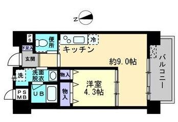 高松市宮脇町のマンションの間取り