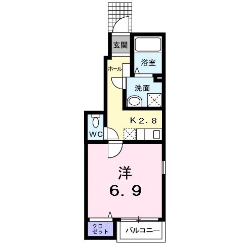 泉佐野市日根野のアパートの間取り