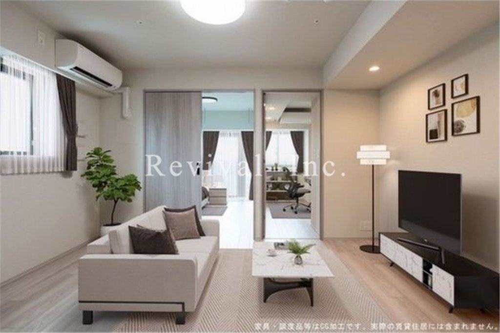 居室・リビング　明るい光の入るリビングでございます