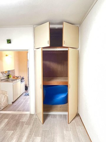 収納　合計３段の収納で一人暮らしの荷物は充分