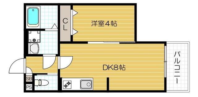 ＪＲ片町線 徳庵駅 徒歩10分 3階建 築4年の間取り写真