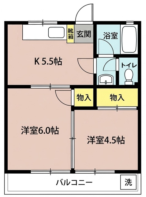 西武拝島線 東大和市駅 徒歩15分 3階建 築50年の間取り写真