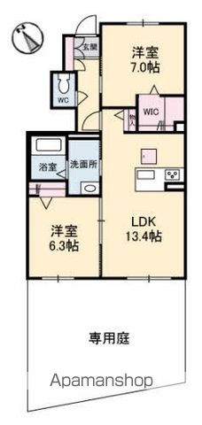 ＪＲ山陽本線 西条駅 徒歩27分 2階建 築8年の間取り写真