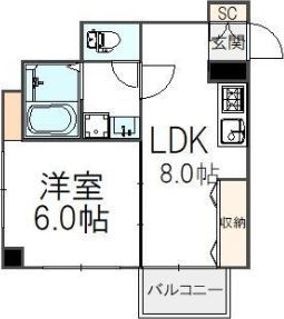 東急大井町線 荏原町駅 徒歩8分 3階建 築36年の間取り写真