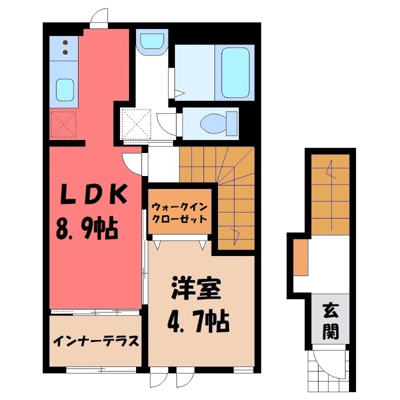 ＪＲ高崎線 高崎駅 徒歩26分 2階建 築2年の間取り写真