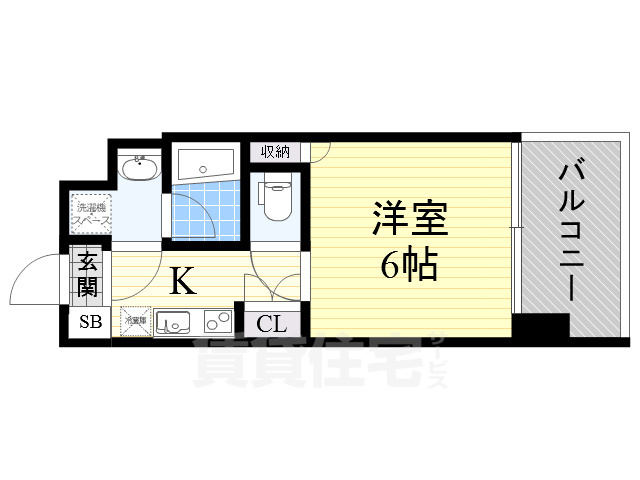 地下鉄四つ橋線 本町駅 徒歩12分 13階建 築12年の間取り写真