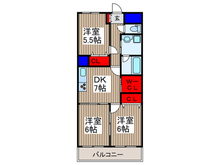 マルナカビレッジ弐番館の間取り写真