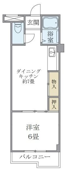 大井鹿島谷ハイツの間取り写真
