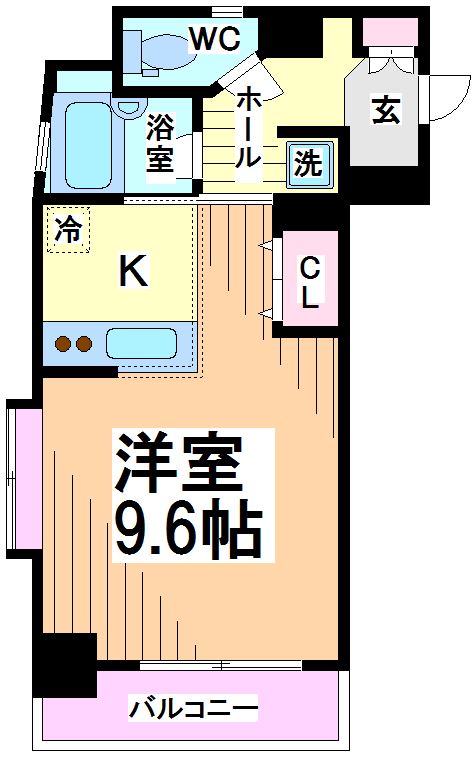 京王線 笹塚駅 徒歩3分 9階建 築23年の間取り写真