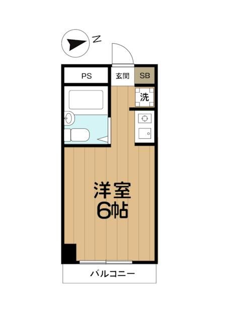 京王線 桜上水駅 徒歩5分 5階建 築36年の間取り写真