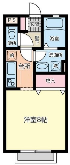 ＪＲ横浜線 十日市場駅 徒歩5分 2階建 築23年の間取り写真