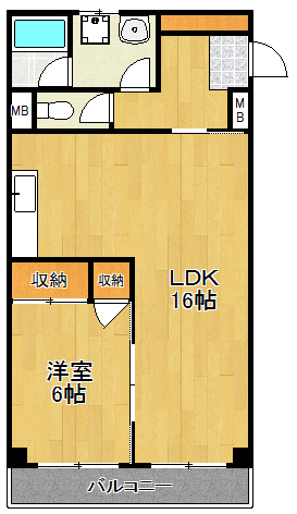 川崎市中原区今井南町のマンションの間取り