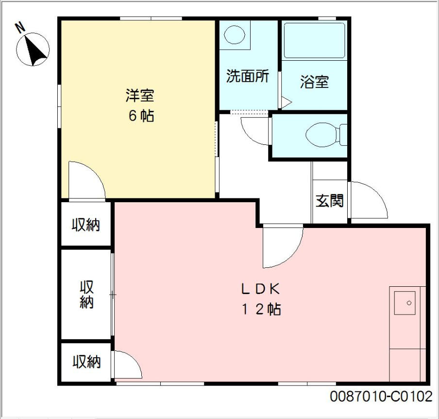 【福津市宮司のアパートの間取り】