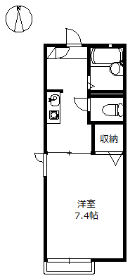 コンフォートディアス朝日町Hの間取り