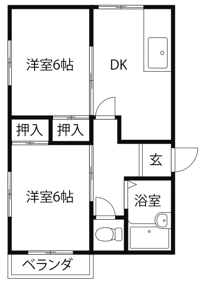 原コーポの間取り