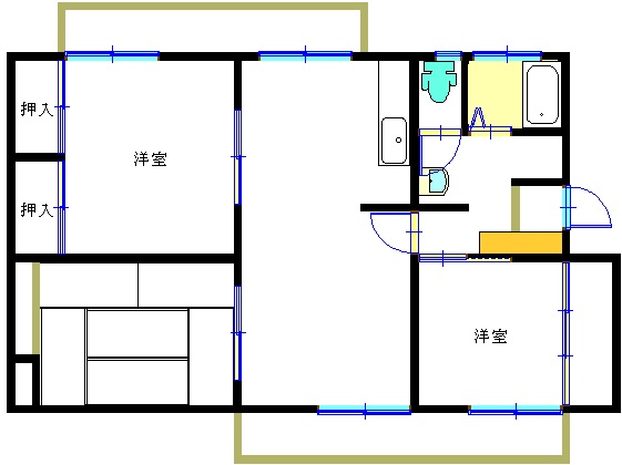 原良団地ハイツ6号棟の間取り