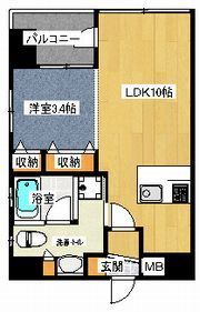 広島市西区楠木町のマンションの間取り