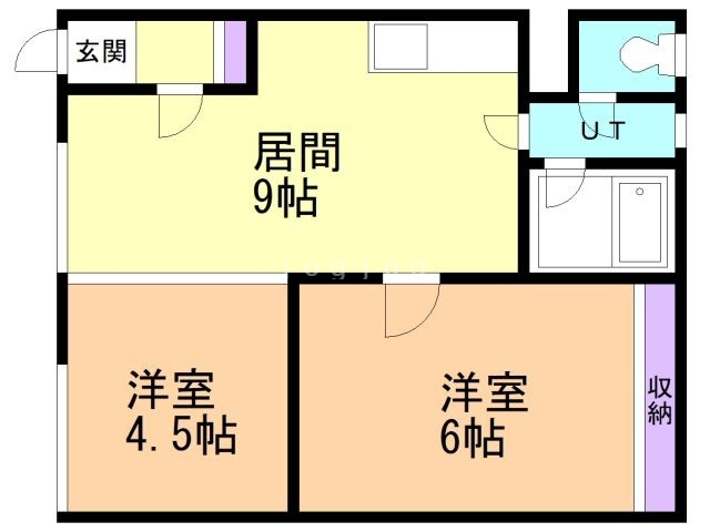 旭川市神楽岡八条のアパートの間取り