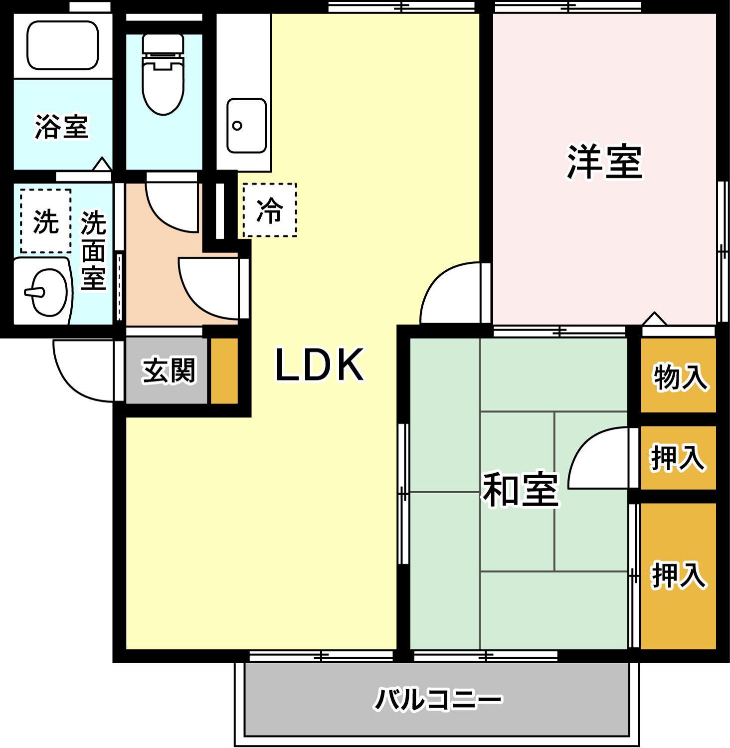 プランドール　Ｄの間取り