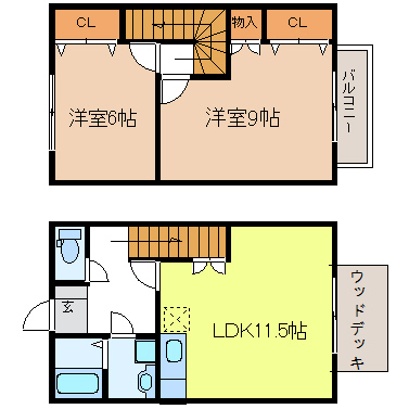 メゾンジュールIIの間取り