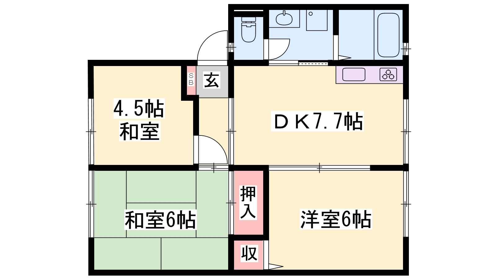 姫路市御国野町御着のアパートの間取り