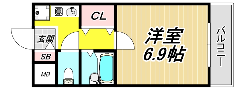 尼崎市名神町のマンションの間取り