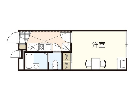 広島県広島市東区牛田中１（アパート）の賃貸物件の間取り