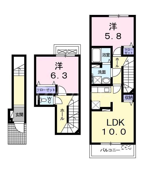 スターカレントＩＩの間取り