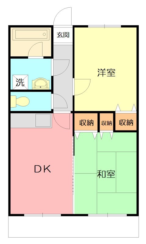 足柄上郡大井町金子のアパートの間取り