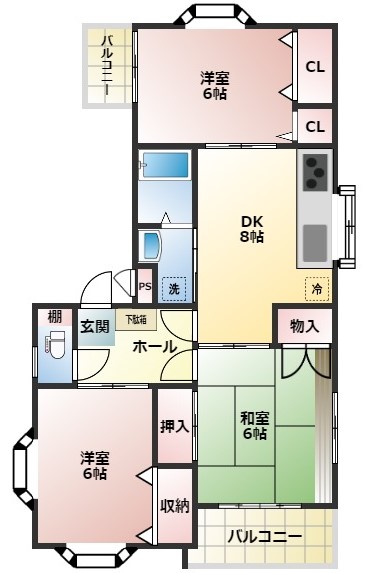 パークハイツ熊木の間取り