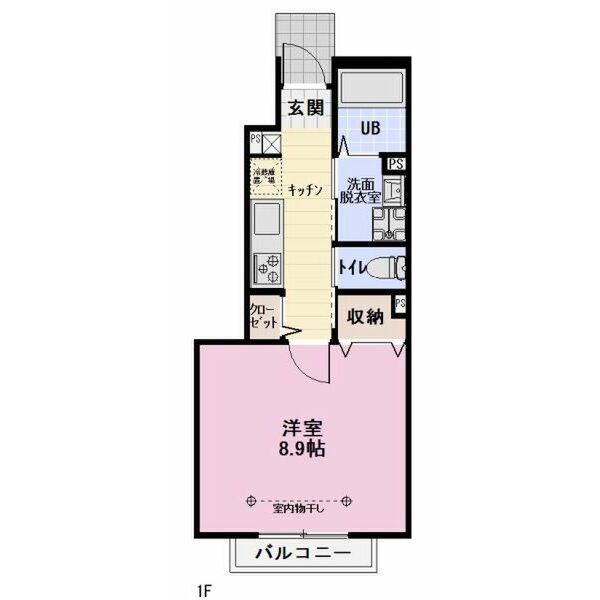 常滑市蒲池町のアパートの間取り